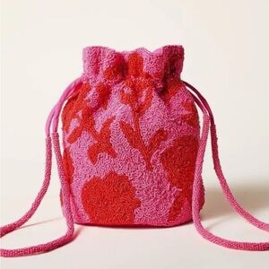 Kate Spade Pink Red Bucket Bag NWT